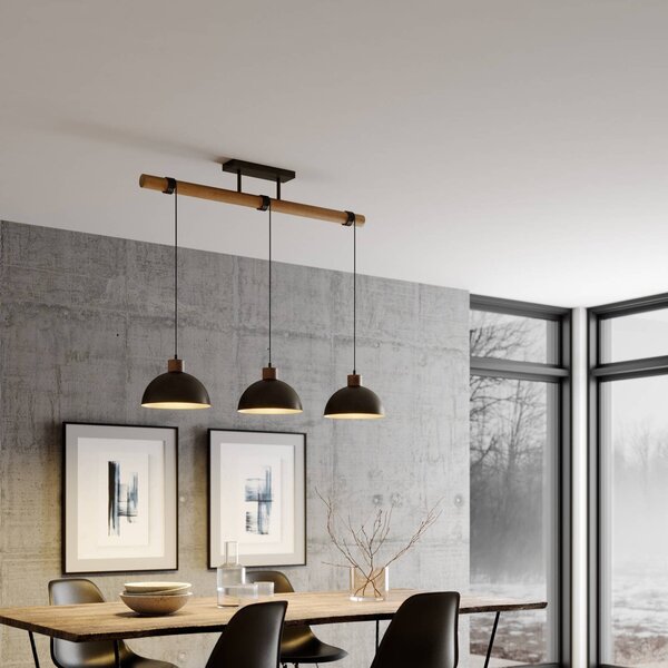 Lampa wisząca Holgar Lindby, możliwość ściemniania, aluminiowy / szary / cynkowy, salon / jadalnia, metal, industrialny