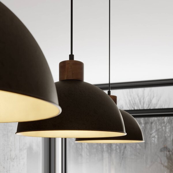 Lampa wisząca Holgar Lindby, możliwość ściemniania, aluminiowy / szary / cynkowy, salon / jadalnia, metal, industrialny
