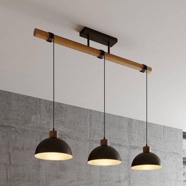 Lampa wisząca Holgar Lindby, możliwość ściemniania, aluminiowy / szary / cynkowy, salon / jadalnia, metal, industrialny
