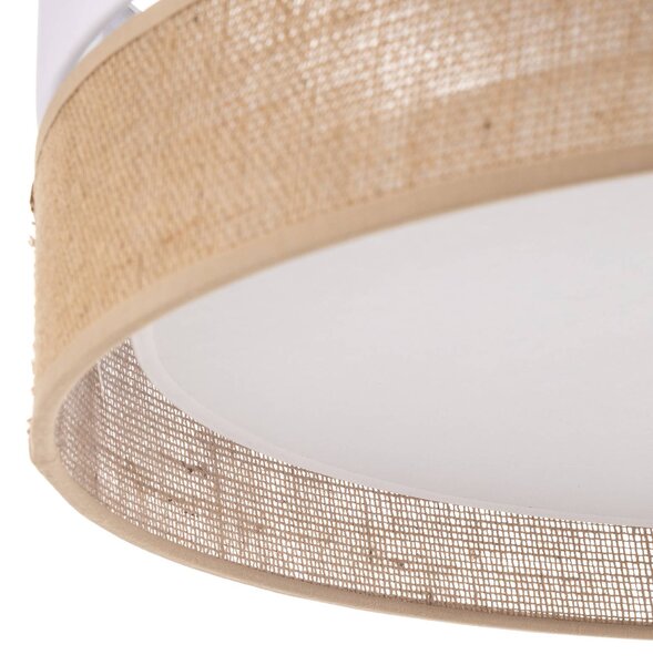 Lampa sufitowa Linobianco TK Lighting, możliwość ściemniania, salon / jadalnia, tkanina / materiał / jedwab, nowoczesny