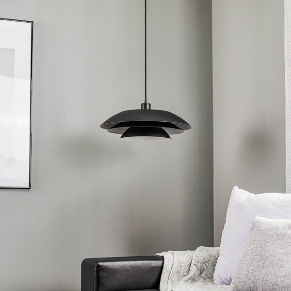 Dyberg Larsen Lampa wisząca DL45, możliwość ściemniania, czarny, salon / jadalnia, metal, skandynawski