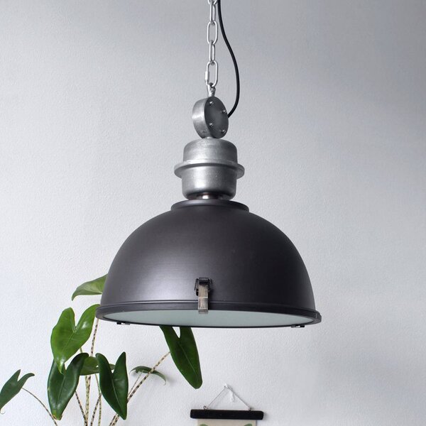 Steinhauer Lampa wisząca Bikkel, możliwość ściemniania, czarny, kuchnia, metal, industrialny
