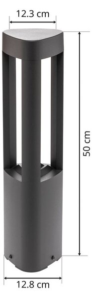 Lampa ogrodowa stojąca Pirron Lucande, czarny, aluminium, nowoczesny