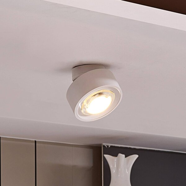 Lampa sufitowa LED Rotari Arcchio, możliwość ściemniania, biały / opal, salon / jadalnia, aluminium, nowoczesny
