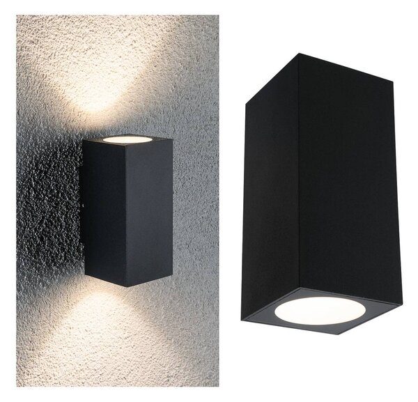 Paulmann Kinkiet zewnętrzny LED Flame, czarny, aluminium, nowoczesny