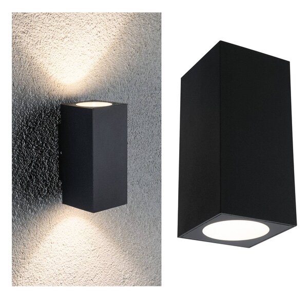 Paulmann Kinkiet zewnętrzny LED Flame, czarny, aluminium, nowoczesny