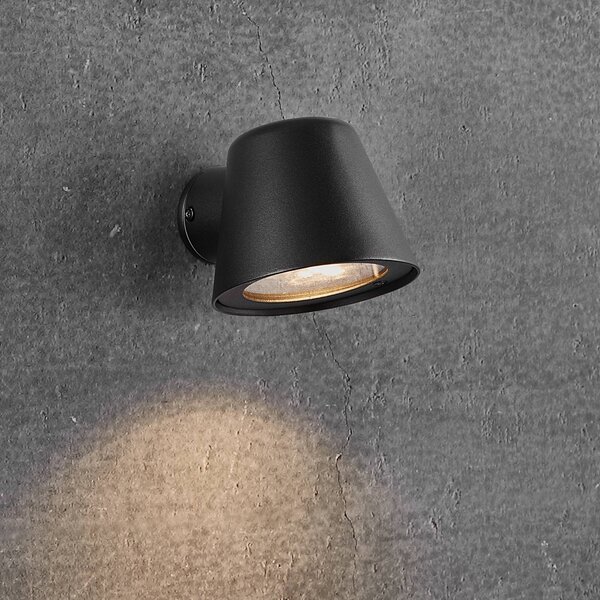 Nordlux Kinkiet zewnętrzny Aleria, możliwość ściemniania, czarny, aluminium, nowoczesny