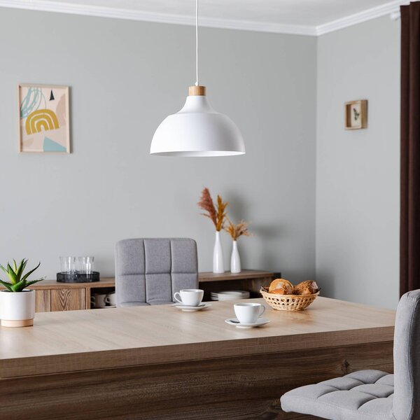 Lampa wisząca Kaitt Envostar, możliwość ściemniania, biały / opal, salon / jadalnia, metal, skandynawski