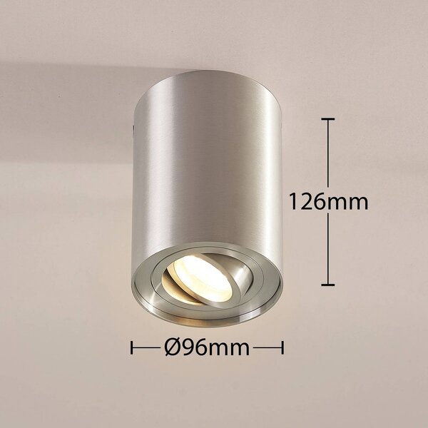 Lampa sufitowa Jolina Arcchio, możliwość ściemniania, aluminiowy / szary / cynkowy, przedpokój, aluminium, nowoczesny