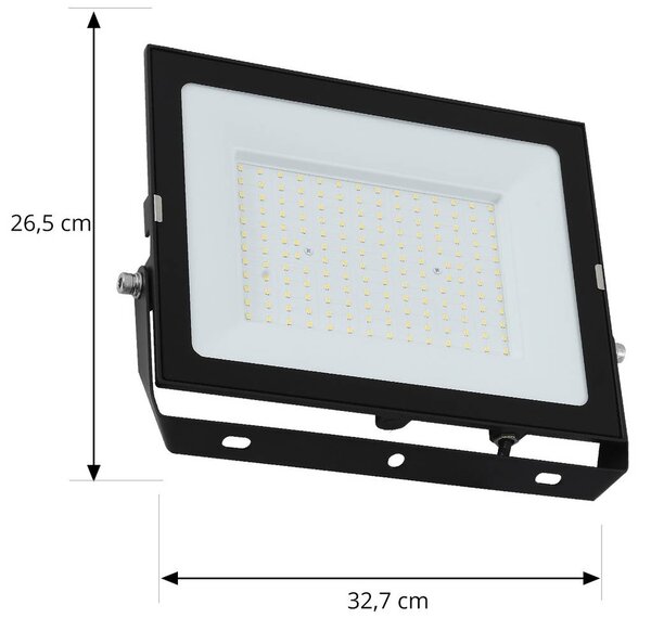 Kinkiet zewnętrzny LED Maikel PRIOS, czarny, aluminium, nowoczesny