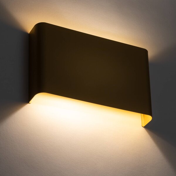 Kinkiet Haga Nowodvorski Lighting, możliwość ściemniania, mosiężny / złoty, salon / jadalnia, aluminium, nowoczesny