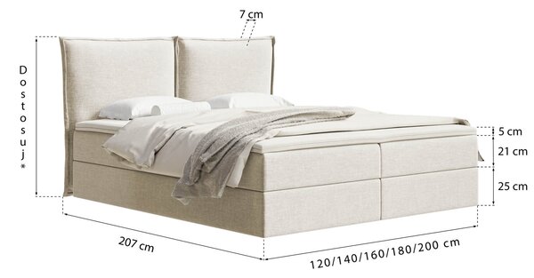 Łóżko kontynentalne Pillow