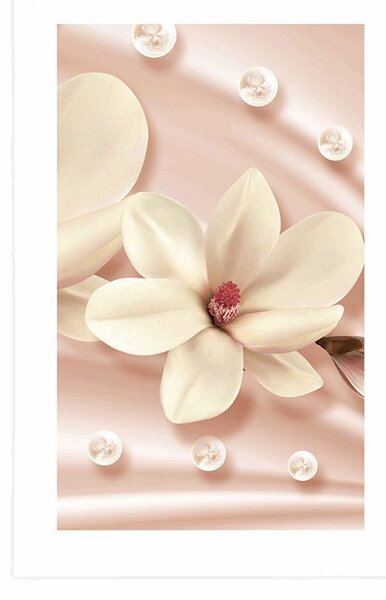 Plakat z passe-partout luksusowa magnolia