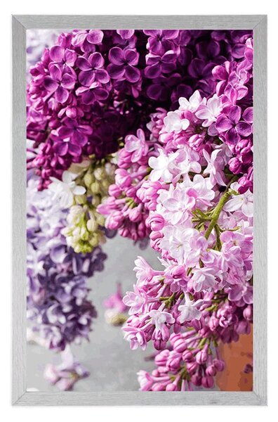 Plakat liliaw różowych odcieniach