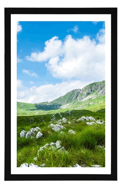 Plakat z passe-partout dolina w Czarnogórze