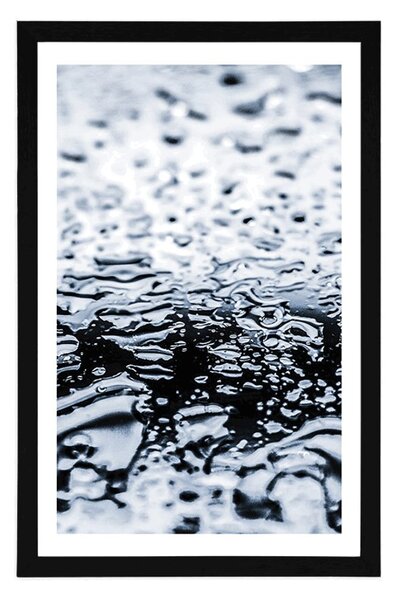 Plakat z passe-partout tekstura wody