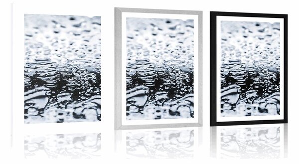 Plakat z passe-partout tekstura wody
