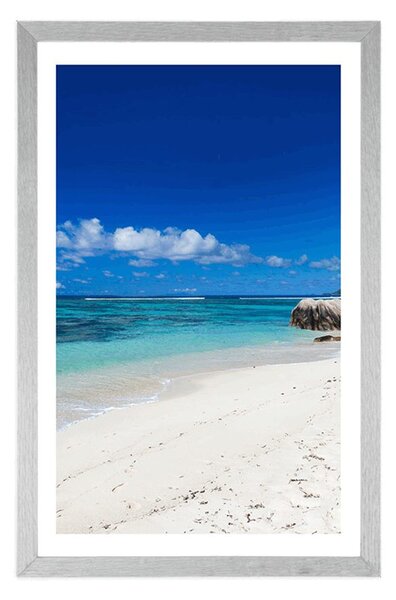 Plakat z passe-partout Plaża Anse Source