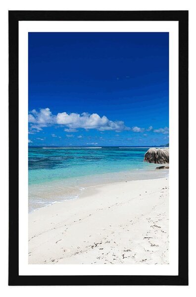 Plakat z passe-partout Plaża Anse Source