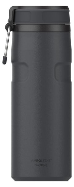 Czarny termos ze stali nierdzewnej 470 ml IceFlow™ Bottle Twist Flip Black – Stanley