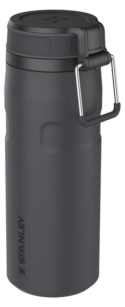 Czarny termos ze stali nierdzewnej 470 ml IceFlow™ Bottle Twist Flip Black – Stanley