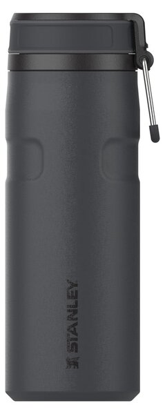 Czarny termos ze stali nierdzewnej 470 ml IceFlow™ Bottle Twist Flip Black – Stanley