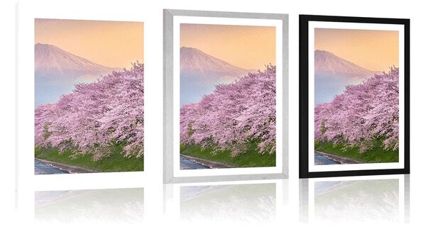 Plakat z passe-partout piękna Japonia