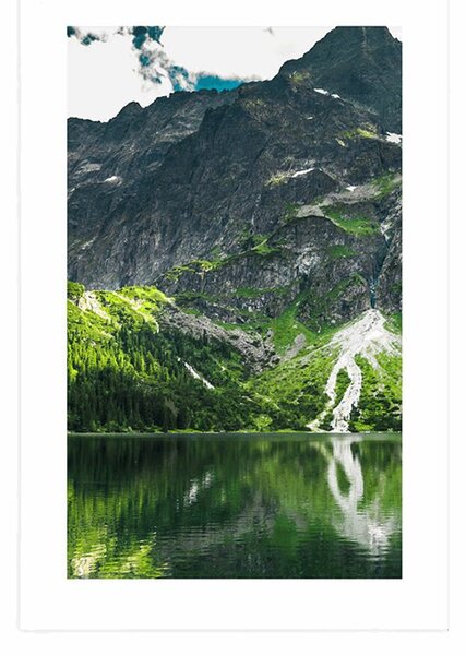 Plakat z passe-partout Morskie oko w Tatrach
