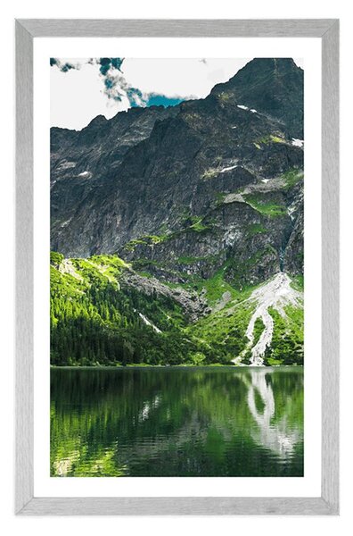 Plakat z passe-partout Morskie oko w Tatrach