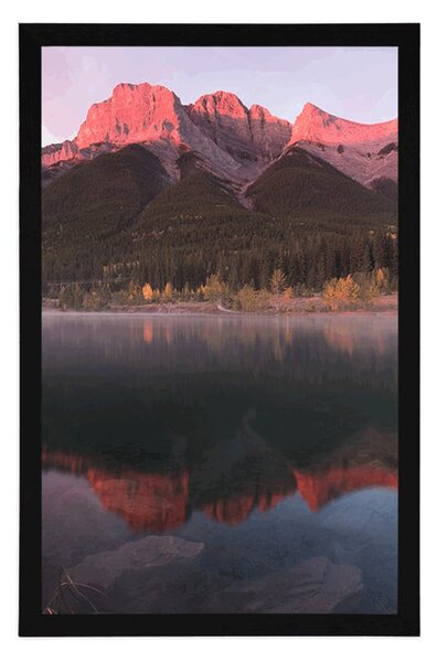 Plakat zachód słońca nad Dolomitami