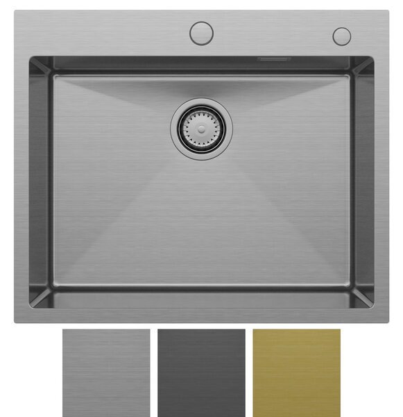 Zlewozmywak stalowy Steel SINK 65 + syfon + dozownik