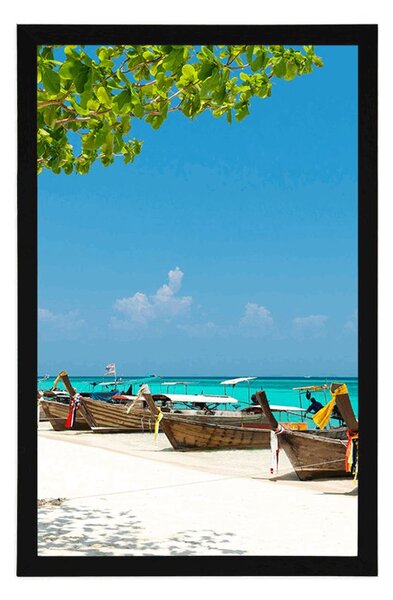 Plakat biała piaszczysta plaża na Bamboo Wyspie