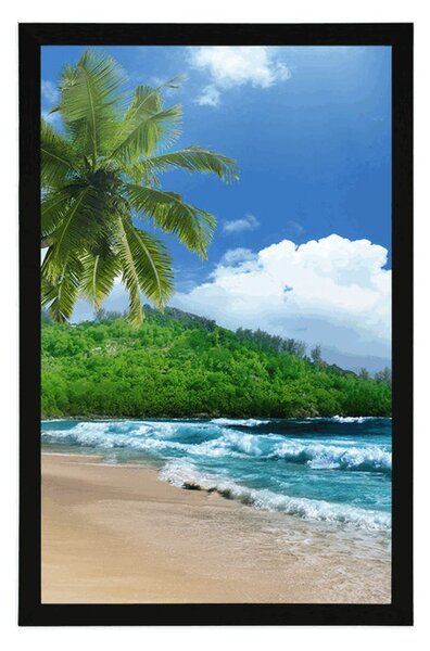 Plakat plaża na Seszelach