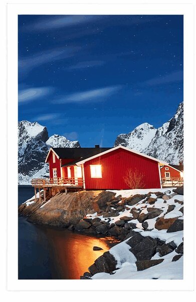Plakat krajobraz w Norwegii