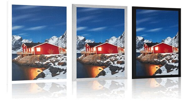 Plakat krajobraz w Norwegii