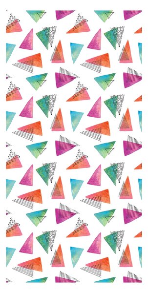 Tapeta - Kolorowe trójkąty w zimnych odcieniach
