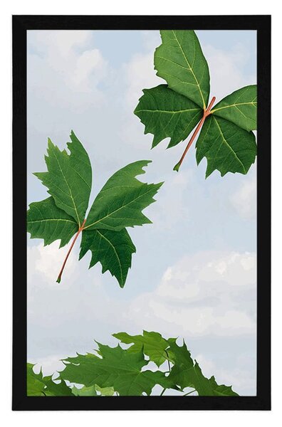 Plakat liście na wietrze