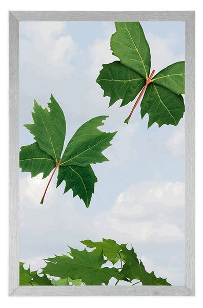 Plakat liście na wietrze