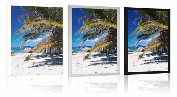 Plakat piękno plaży Anse Source