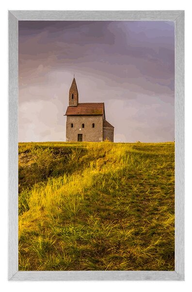 Plakat zabytkowy kościół w pobliżu Nitry