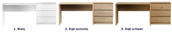 Komplet Mebli Biurowych Biurko + Komoda Dąb Sonoma R2-T72
