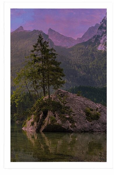 Plakat widok na górski krajobraz