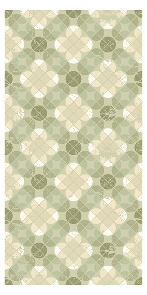 Tapeta - Zielona mozaika z koniczyną
