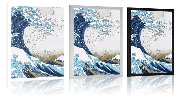 Plakat reprodukcja Wielka fala z Kanagawy - Katsushika Hokusai