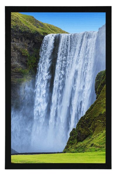 Plakat kultowy wodospad na Islandii