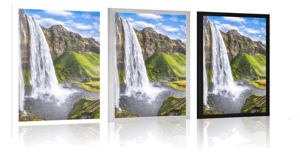 Plakat wodospad Seljalandsfoss