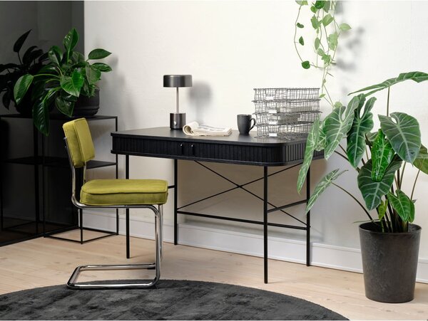 Turkusowe sztruksowe krzesło Rupert – Unique Furniture