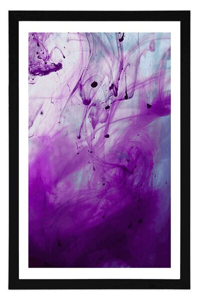 Plakat z passe-partout magiczna fioletowa abstrakcja