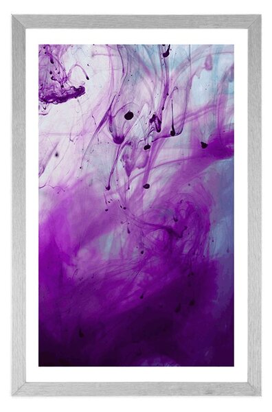 Plakat z passe-partout magiczna fioletowa abstrakcja