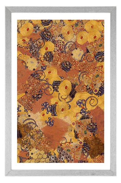 Plakat z passe-partout abstrakcja inspirowana G. Klimt